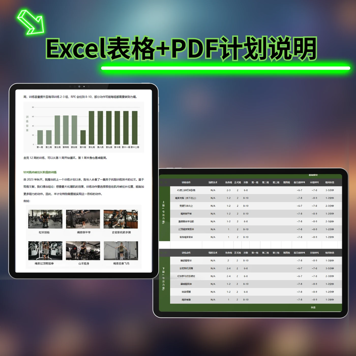 健美系统塑肌计划 — Excel 表格与计划说明