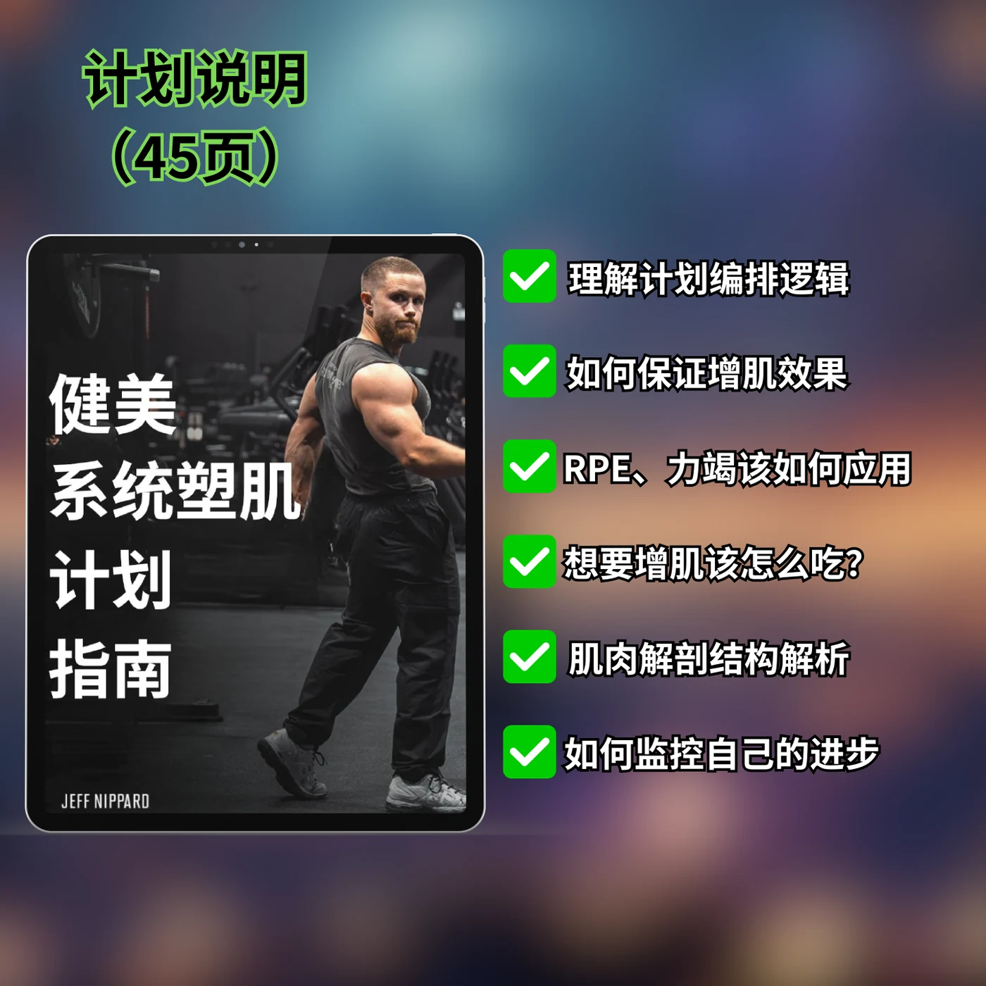 健美系统塑肌计划 — 计划说明内容