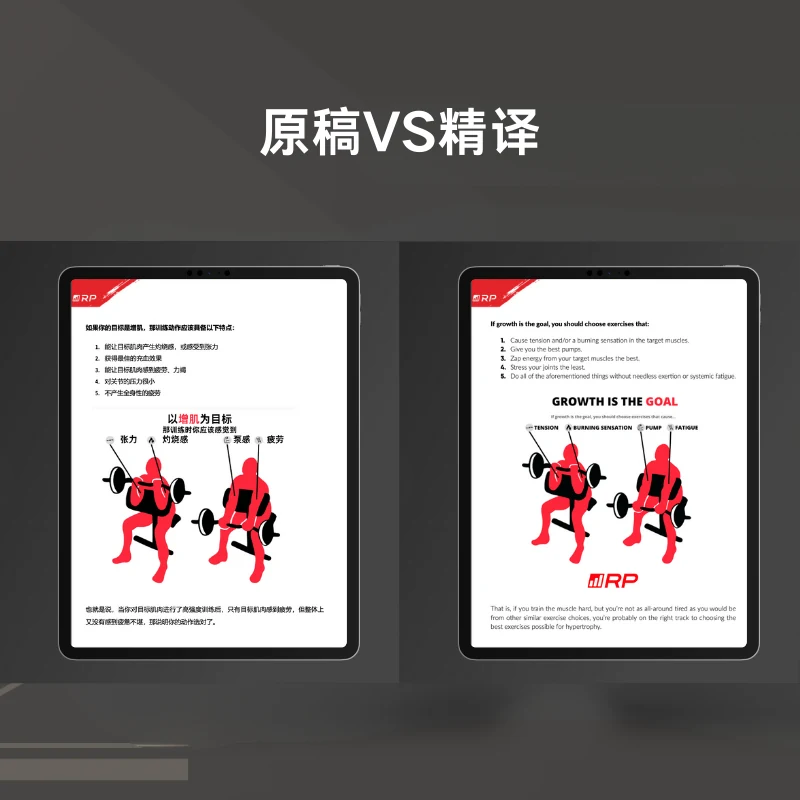 增肌指南 — 中文内容对照