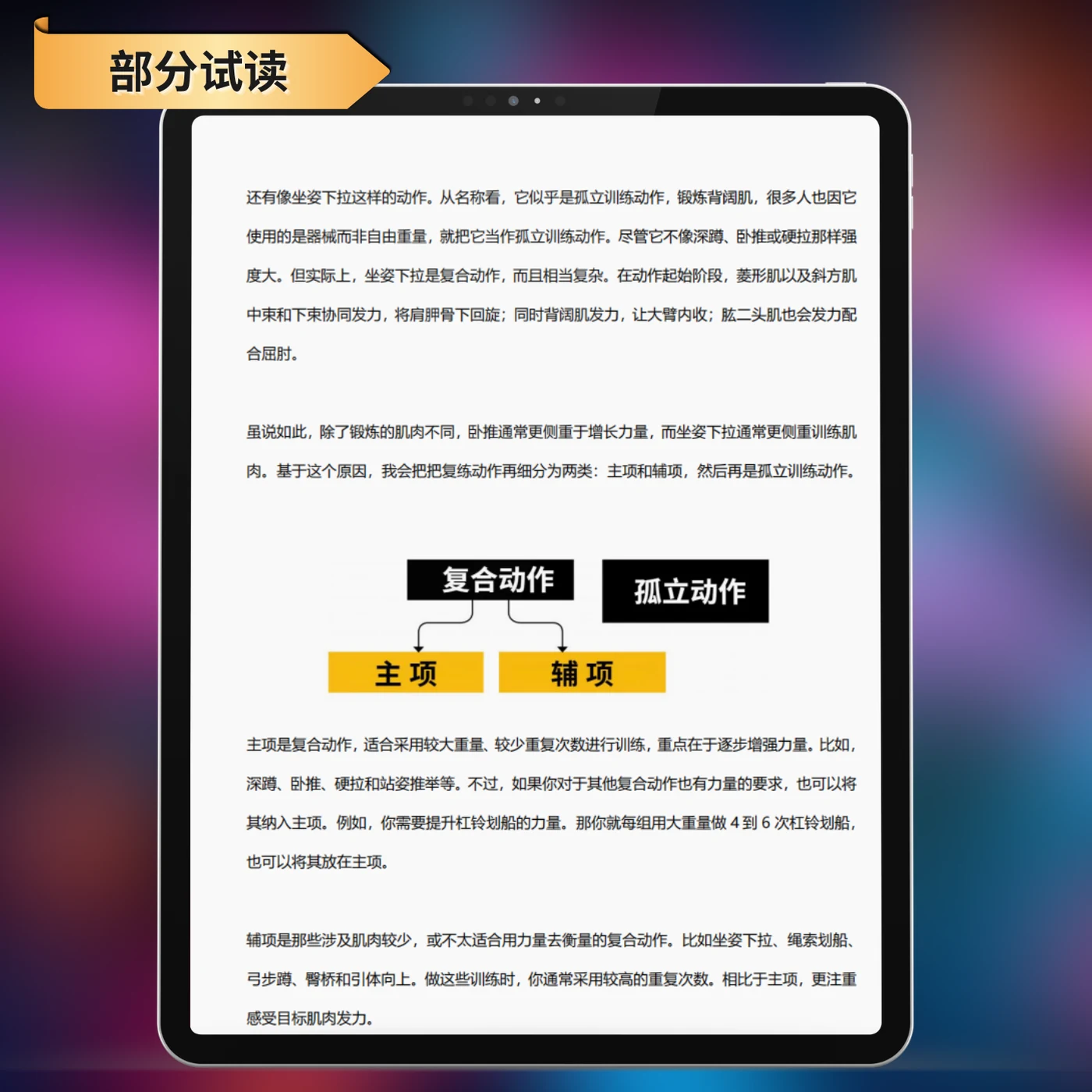 肌肉阶梯 — 内容试读：训练安排