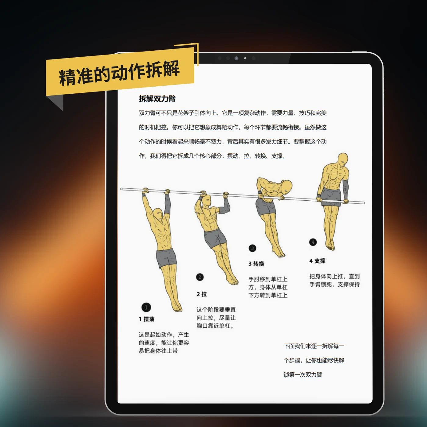 徒手健身：解锁双力臂 — 双力臂动作拆解