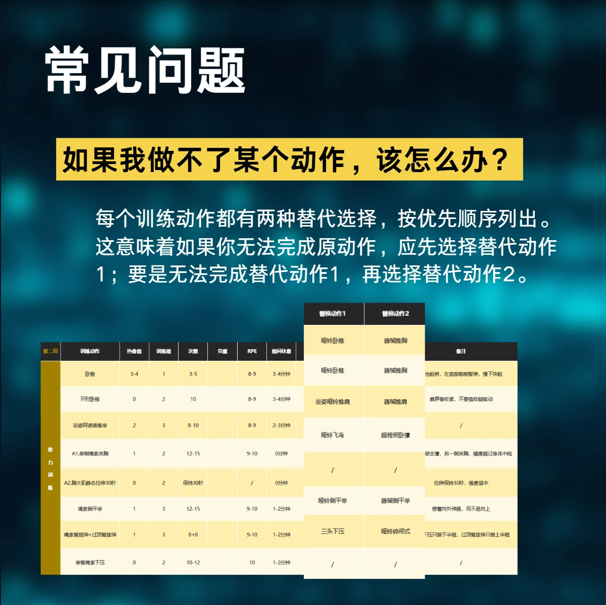 终极腿推拉计划 — 动作替换说明